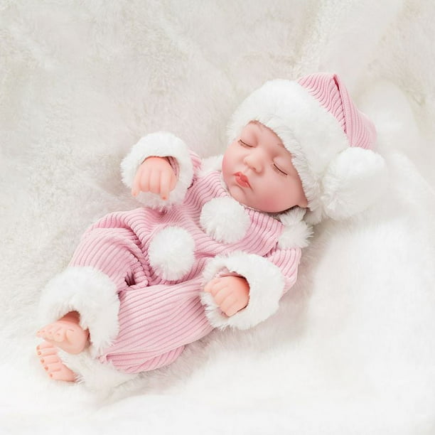 30cm/11.8in Reborn Simulated Doll Toy Baby Rubber Girly Puppet Doll Embroidery Boy Toy