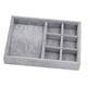 thumbnail image 5 of Caja De Bandeja De Exhibición De Joyería Apilable De Terciopelo Gris Para Rejilla De Joyería, 5 of 5