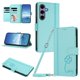 thumbnail image 1 of Funda Cartera Trébol para Samsung Galaxy S24 con Ranuras Tarjetas y Carga Inalámbrica Verde menta, 1 of 6