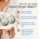 thumbnail image 4 of 3PCS Wool Dryer Ball, Organic Premium Wool Balls For Dryer, Reusable Natural Fabric Softener For Laundry, Grey Sheep Laundry Balls For Dryer, 4 of 4