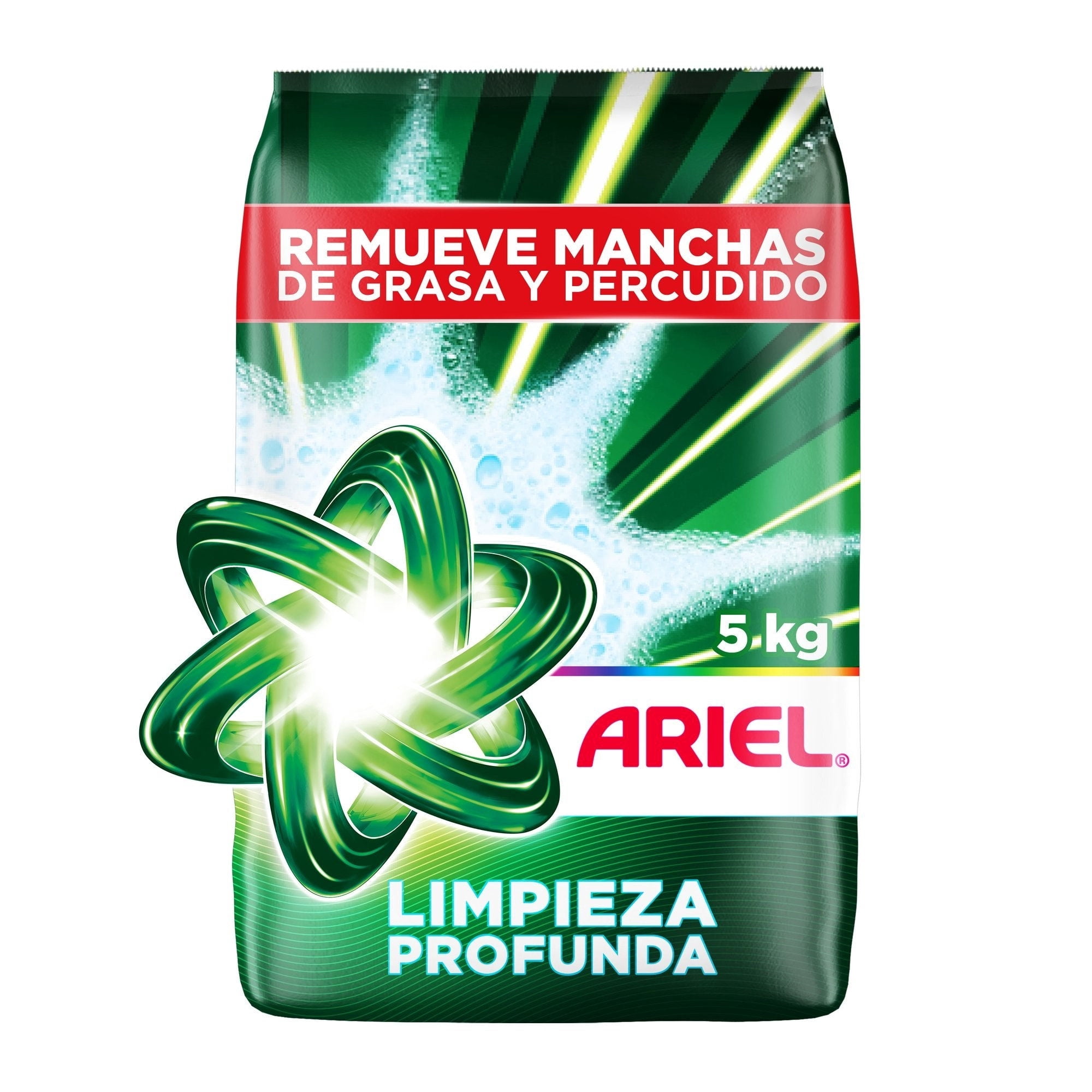 Detergente En Polvo Limpieza Profunda Remueve Manchas 5000 mL Ariel
