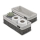 thumbnail image 1 of Juego de 2 cestas de mimbre Brookstone, estilo bohemio, 1 of 6