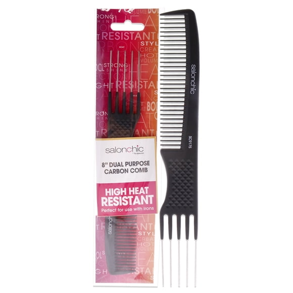 Peine Salonchic Carbono Doble Propósito Resistente A Altas Temperaturas Unisex