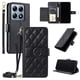 thumbnail image 5 of Funda tipo billetera FOXDOCK para Xiaomi 14T Pro – Tapa abatible con correa para mujer, 5 of 5