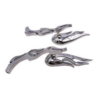 Magideal - Espejos Retrovisores Genéricos Para Motocicleta, Espejos Laterales Universales, Piezas De Visión Amplia, Accesorios De Motocicleta Con Patrón De Llama