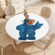 thumbnail image 4 of Comegalletas theme Fitted Round Tablecloths Elastic Edged Table Covers Waterproof Table Cloth For Kitchen Holiday Party Tables Decor 120cm, 4 of 6