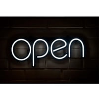 Genérico - Letrero Estilo Neon Open Color Blanco Con Usb