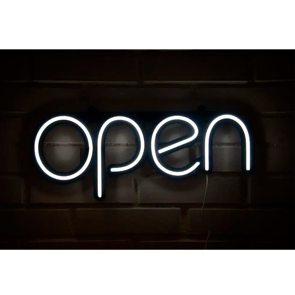 Genérico - Letrero Estilo Neon Open Color Blanco Con Usb