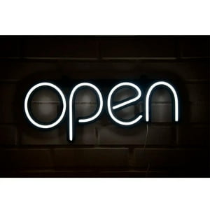 Genérico - Letrero Estilo Neon Open Color Blanco Con Usb