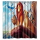thumbnail image 1 of Cortina de ducha de El Rey León, juego de cortinas de baño con ganchos, tamaño 66 x 72 pulgadas, 1 of 3