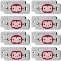 Imanes Para Gabinetes Ruby Monkey Magnets, 8 Juegos, Adhesivos Peel & Stick