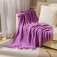 thumbnail image 1 of suxuMhao Mantas para Cama - 1 Pieza 51x90in Manta Suave, Diseño de Color Sólido Manta para Sofá y Manta para Aire Acondicionado, Manta Acogedora de Otoño para Comodidad en el Hogar, Morado, 1 of 4
