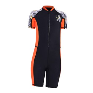 Ioensy - Traje De Baño Traje De Baño Natación Snorkel Niño Manga Corta Niños Niñas Surf Negro Y Xl