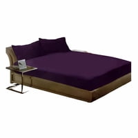 Genérico - Sabana Polar 2 Plazas Diseño Liso Color Morado