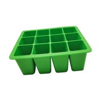 Magideal - 12 Bandejas De Germinación De Propagación De Crecimiento De Rejilla De Silicona Para Trabajadores De Jardín Tamaño 18X14X6,5 Cm Accesorios De Material Verde