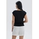 thumbnail image 3 of Polera Mujer Cuello Bote Textura Negro, 3 of 4