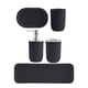 thumbnail image 3 of Juego de accesorios de baño de plástico, taza para la boca, bandeja para necesidades, jabonera, botella de loción, artículos de baño modernos, decorac , negro NegroB, 3 of 5