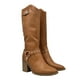 thumbnail image 2 of Bota de Mujer color cafe Caña Alta con Hebilla y Tachas, 2 of 5