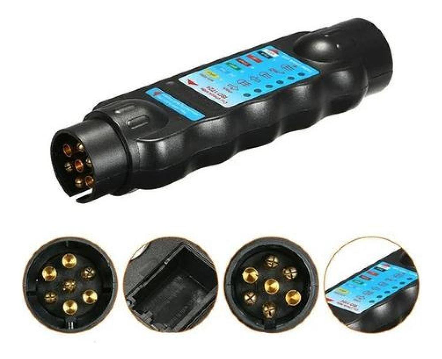 Genérica - Tester 7 Pin Circuito Cableado Luces Enchufe Trailer Auto