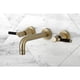 thumbnail image 3 of Grifo Kingston Brass Concord de montaje en pared de 2 manijas, latón antiguo, 3 of 4