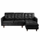 thumbnail image 1 of Sofa Chaiselong Der Napoles Cuero Kentucky Negro, 1 of 5
