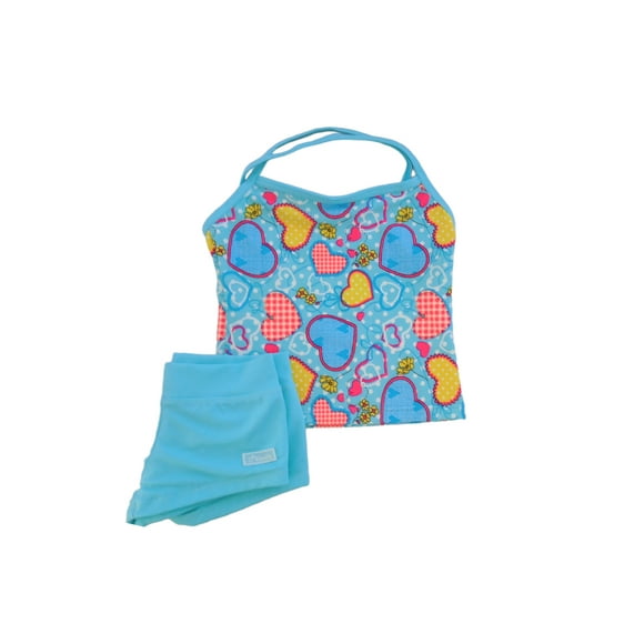 Tankini Hearts Celeste - 24 a 36M Lycra