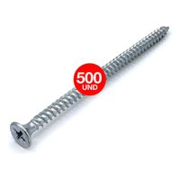 Wise Fix - 5 Cajas Tornillo Volcanita Wisefix P/Fina Zincado 8X3 500U