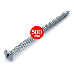 Wise Fix - 5 Cajas Tornillo Volcanita Wisefix P/Fina Zincado 8X3 500U