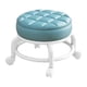 thumbnail image 2 of Taburete Giratorio De 360° Con Asiento Bajo Y Ruedas, Silencioso, Para Cocina, Peluquería, Oficina, Color Azul, 2 of 5