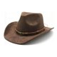 thumbnail image 1 of Sombrero Vaquero Unisex Dylvan Marrón Ajustable 57-58 cm, 1 of 8