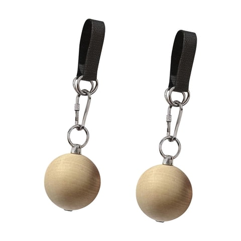 Ioensy - Pelota De Dominadas Con Agarre De Madera Para Barra De Dominadas, Pesa Rusa Para Gimnasio En Casa, Diámetro De 6 Cm, 1 Par