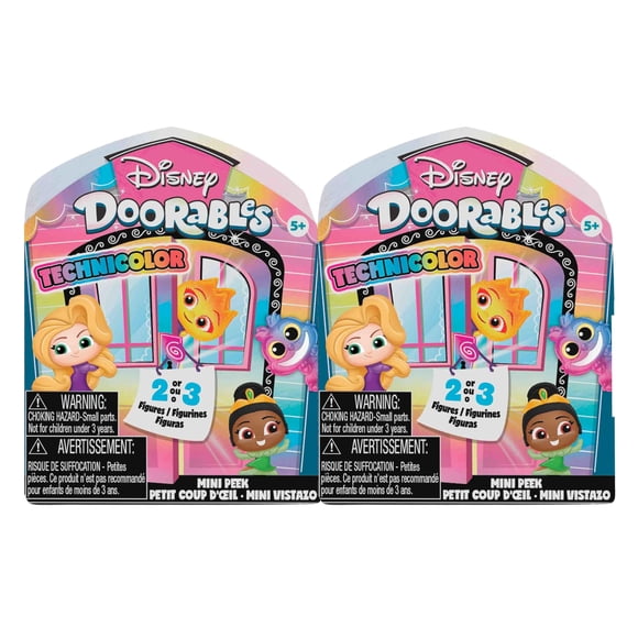 Toy Just Play Disney Doorables Mini Peek Technicolor, paquete de 2