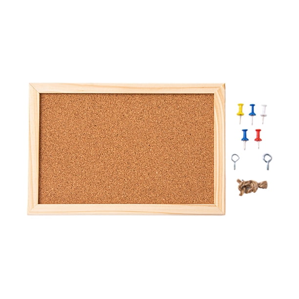 Boletín de boletín de corcho Bulletin Board Wood Mensaje decorativo de la cocina Decoración de fotos Oficina de decoración y tablero de corcho de visi 20x30cm
