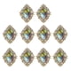 thumbnail image 1 of 10pcs Rhinestone Flat Back Beads Button Scrapbook Embellment Ab Color, 1 of 3