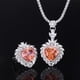 thumbnail image 5 of Juegos de Joyería de Boda con Corazón de 15 X 15 Mm para Novia, Dama de Honor, Mujeres, 2 Pzas, Collar con Colgante de CZ, Anillos, Fiesta de Graduación, Cumpleaños, Aniversario, Joyería, 5 of 7