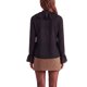 thumbnail image 3 of INSPIRE CHIC Camisa de Mujer con Volantes y Botones Manga Larga Escote en V Profundo Talla Mediana Negro, 3 of 6