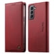 thumbnail image 1 of Funda Billetera de Cuero para [Samsung Galaxy S22+/S22 Plus], Bloqueo RFID, Tarjetas y Soporte Rojo, 1 of 5