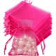 thumbnail image 1 of suxuMhao Decoración Bolsas de Organza Rosa Oscuro 100Pzas, Bolsas de Organza de 4x6in con Cordón, Bolsas de Organza Transparentes para Regalo, Joyería, Dulces - Bolsas de Regalo de Organza Premium, 1 of 4