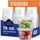 thumbnail image 1 of Contenedores de almacenamiento de alimentos Stack Man, 48 juegos de 480 ml con tapas, 1 of 5