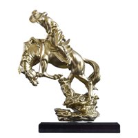 Bothyi - Escultura De Vaquero, Decoración, Estatua Ecuestre De Vaquero Para Dormitorio, Paisaje, Jardín