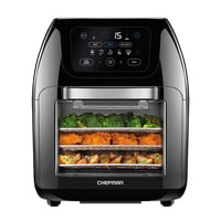 Asador Digital Multifuncional Air Fryer Chefman De 10 Litros, Color Negro