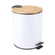 thumbnail image 4 of Cubo De Basura De Madera Con Escalón Abatible Cubo De Revestimiento Extraíble Para Dormitorio Oficina Cocina 5L Blanco, 4 of 5