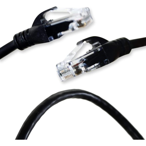 Cable Ethernet DynaCable Cat6, paquete de 5, 0,9 m, 10 Gbps, negro