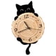 thumbnail image 4 of Reloj de pared con forma de gato, adorno decorativo con números arábigos grandes, decoración de pared, reloj colgante para escuela, aula, dormitorio, 42 cm Sin Onda, 4 of 5
