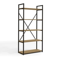 Estante Alto Yardas Mendoza Nogal 5 Repisas