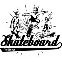 Rienda Libre Graphics - Decomural You Can Fly Skateboard Ws-50432