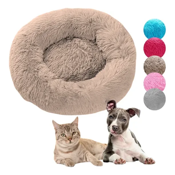 Cama De Felpa Suave Antiestrés Para Perros Y Gatos 50 cm