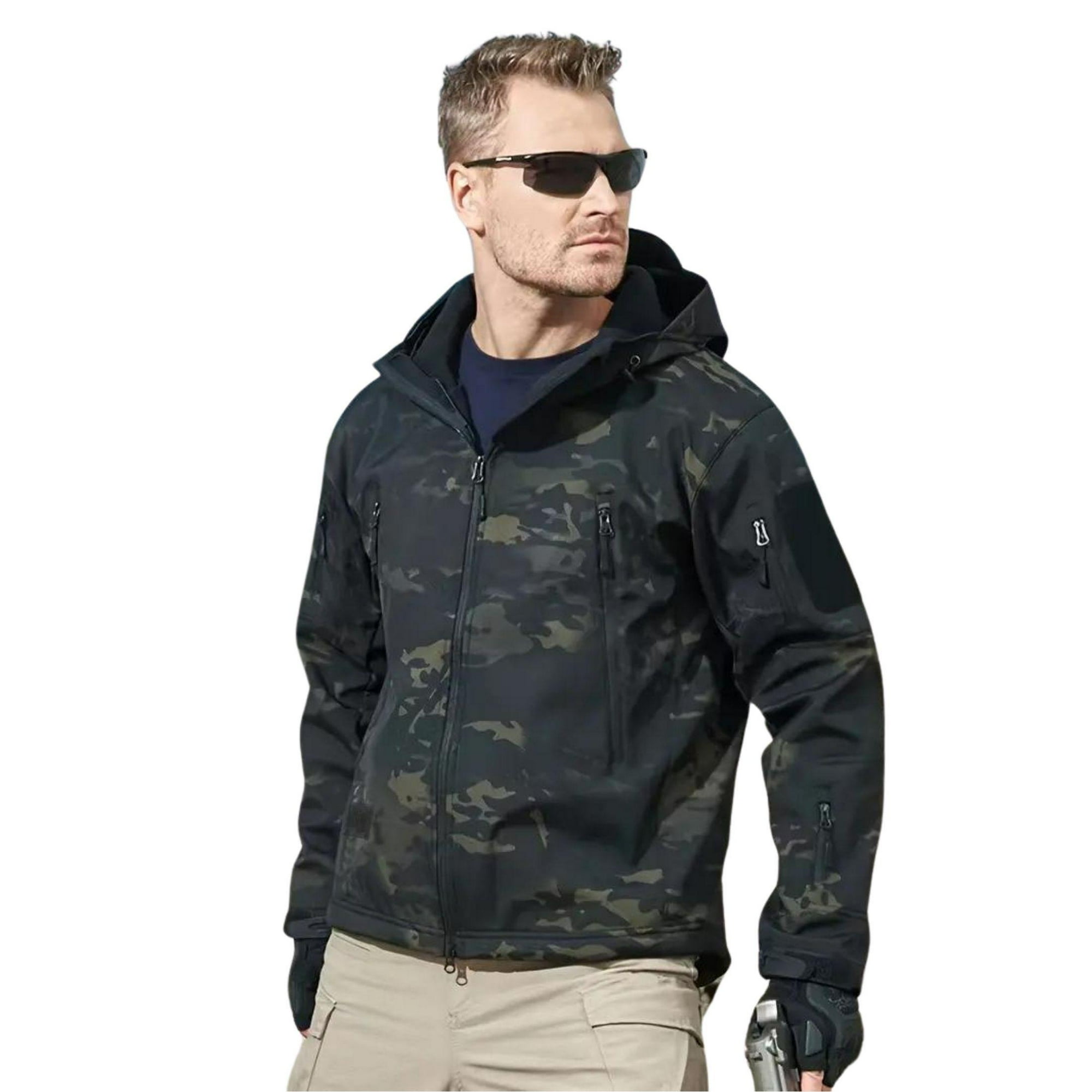 Esdy - Chaqueta Táctica Softshell Impermeable Talla S