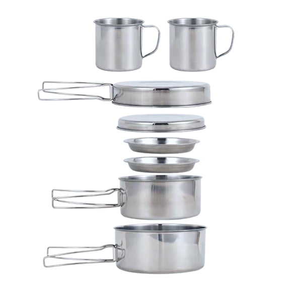 Juego de utensilios de cocina BeGrit Backpacking Camping 8 piezas para 1-2 personas