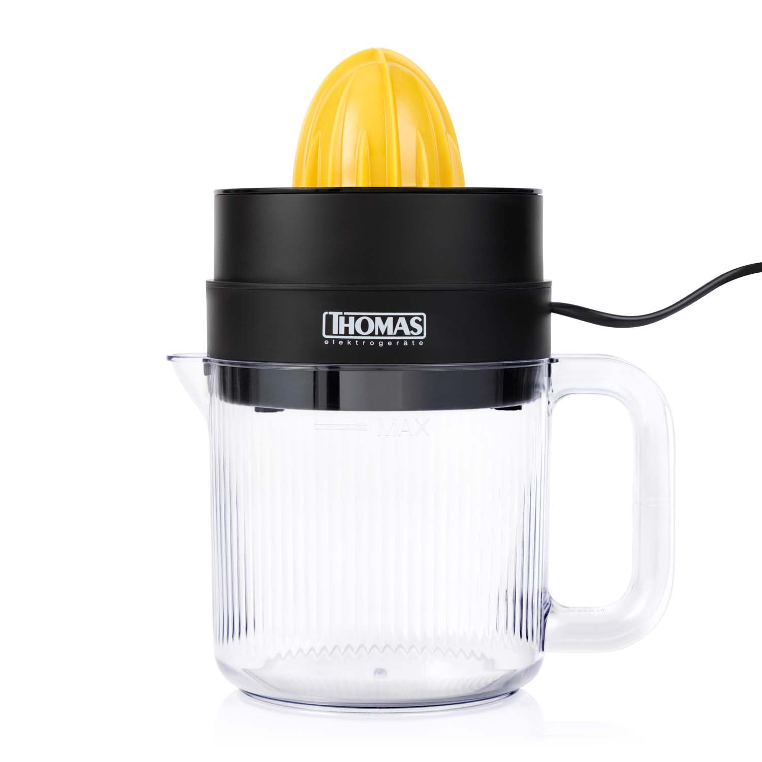 Thomas - Exprimidor 2 En 1 Th-1211 1.4 Litros 30w Negro / Amarillo